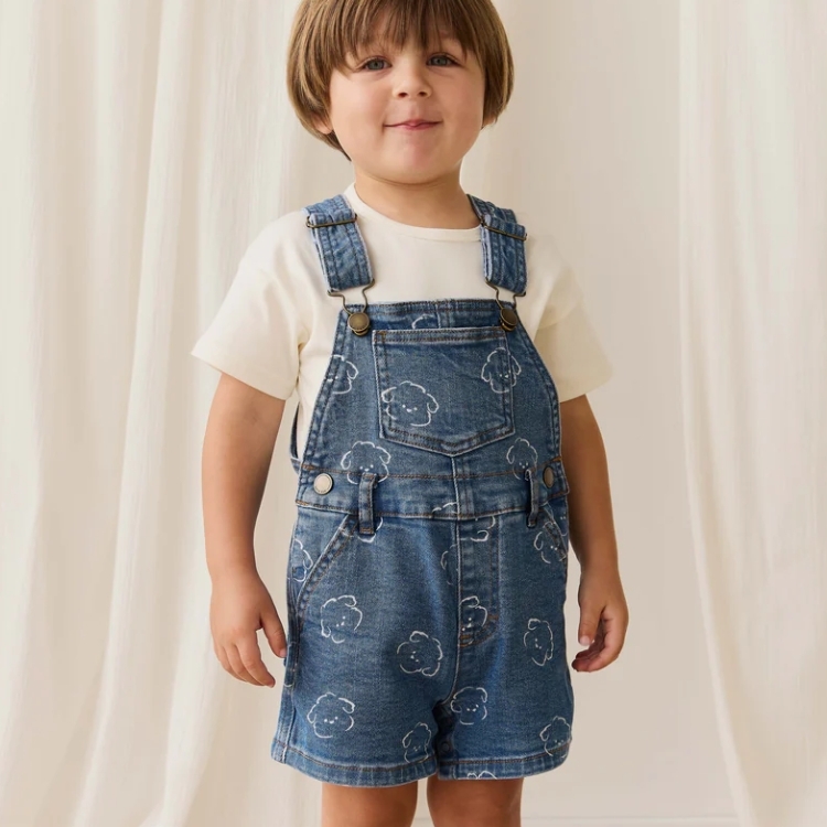 （預購）JAMIEKAY 小熊牛仔吊帶短褲 Fenix Short Overalls - Haru Denim