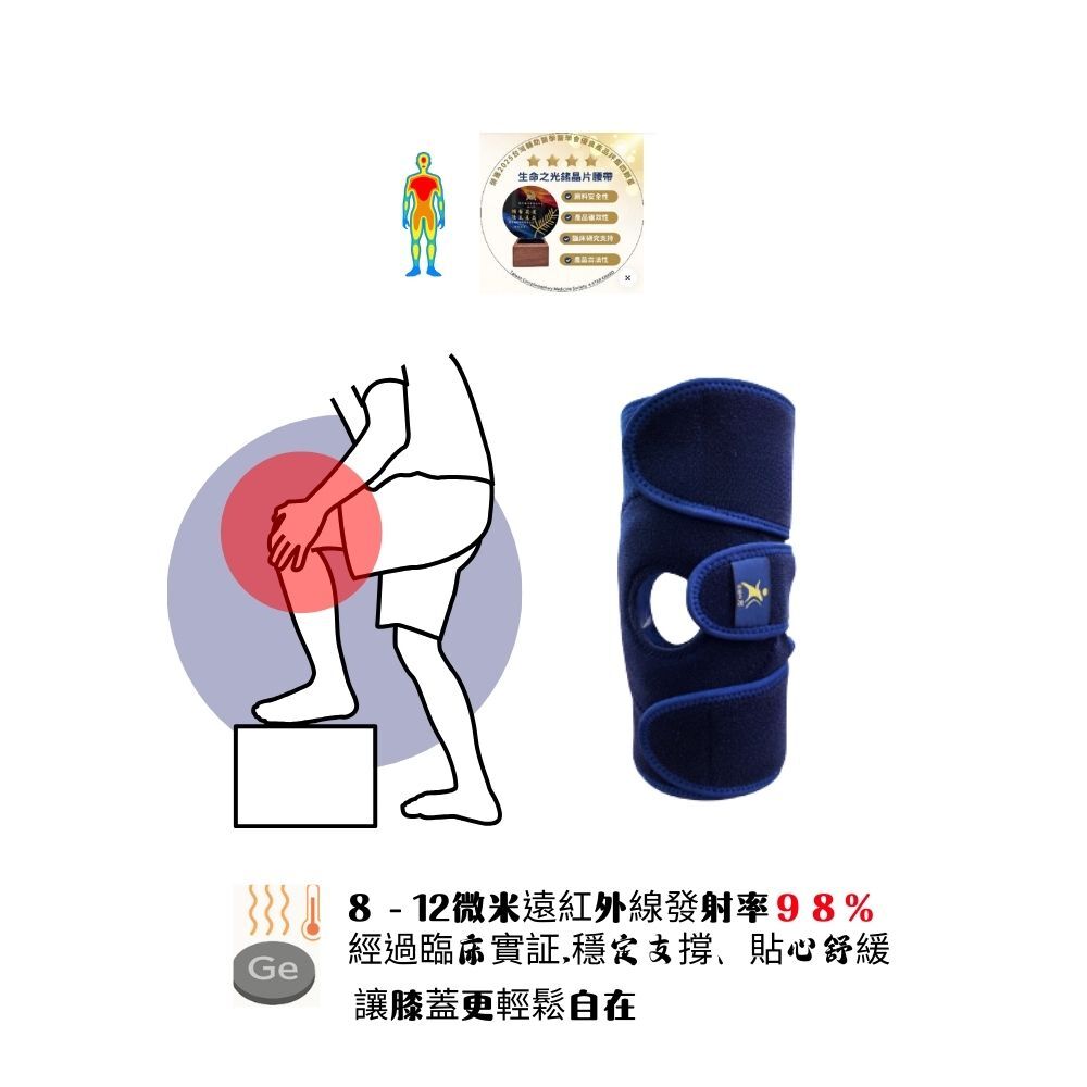 生命之光專利鍺晶片遠紅外線舒緩護膝