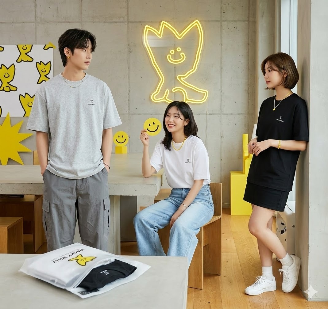 【預購】Wacky willy K031903 男女同款短袖上衣(3件裝)