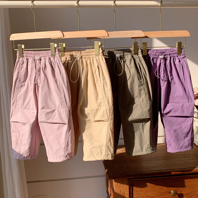 豬鼻抽繩滑板褲(90-150)