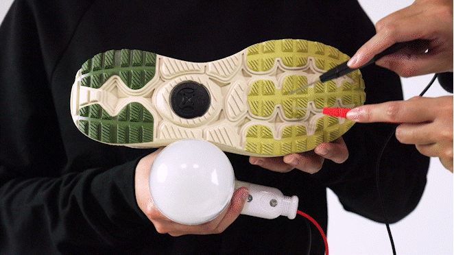 USTINI 我挺你健康鞋 蹦蹦極地鞋 通電燈泡亮燈實驗