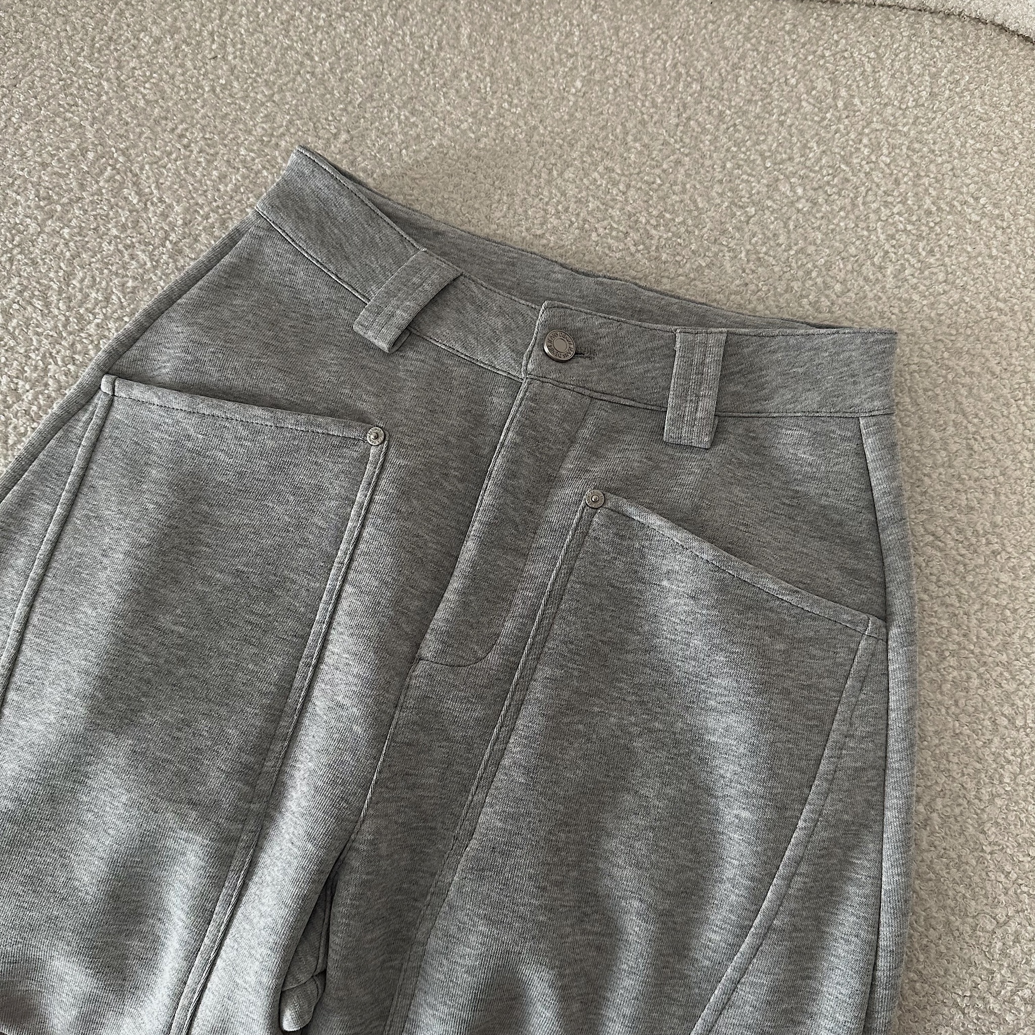 私留款，繭型口袋釘釦棉褲 (版顯腿直!)