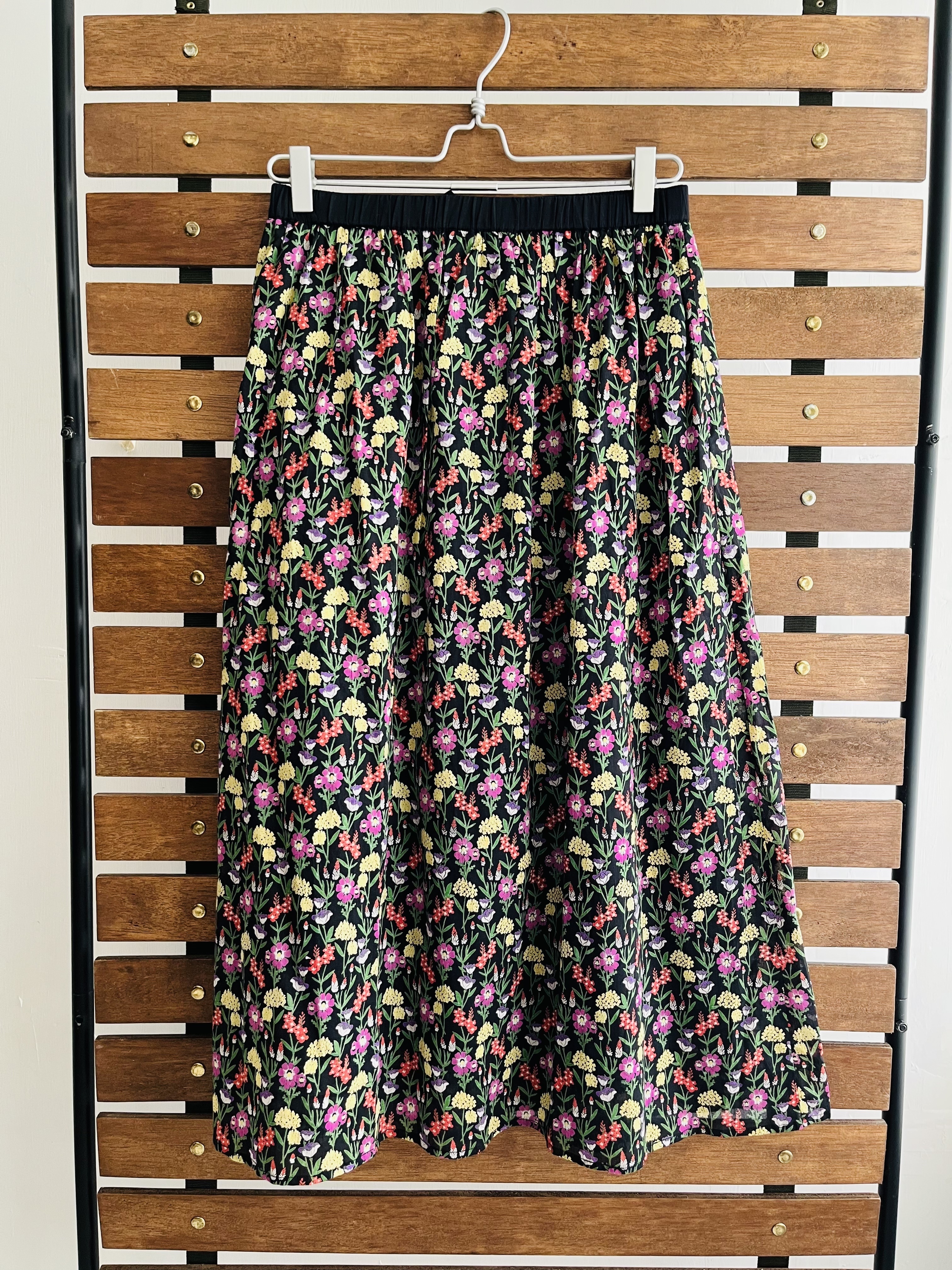 Kilki黑色雪紡碎花裙