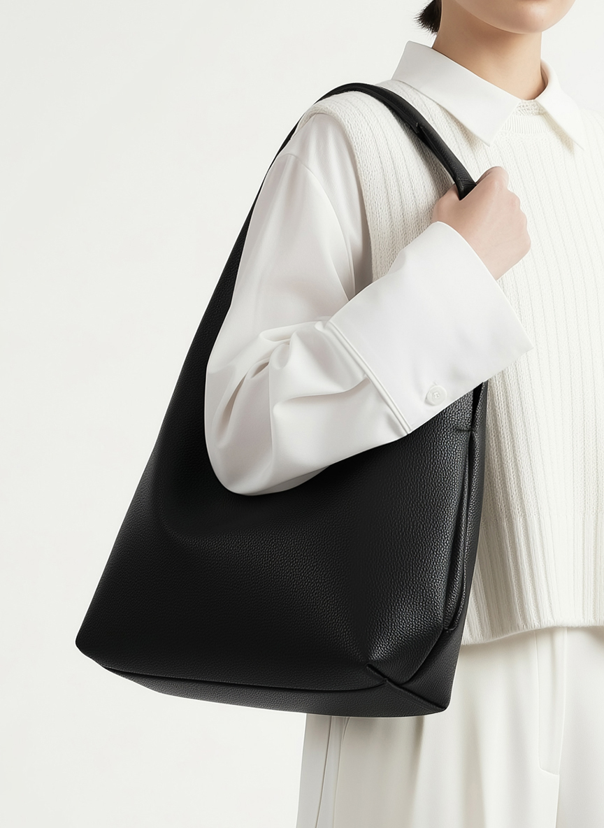 Fairy 素面簡約肩背包 黑色