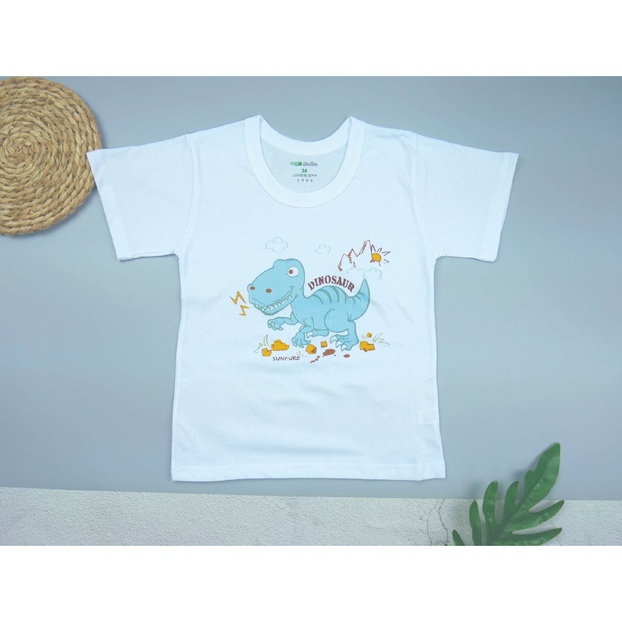 小三福 三福 100%純棉兒童單面短袖小汗衫 白印 4/3~4/7 買一送一