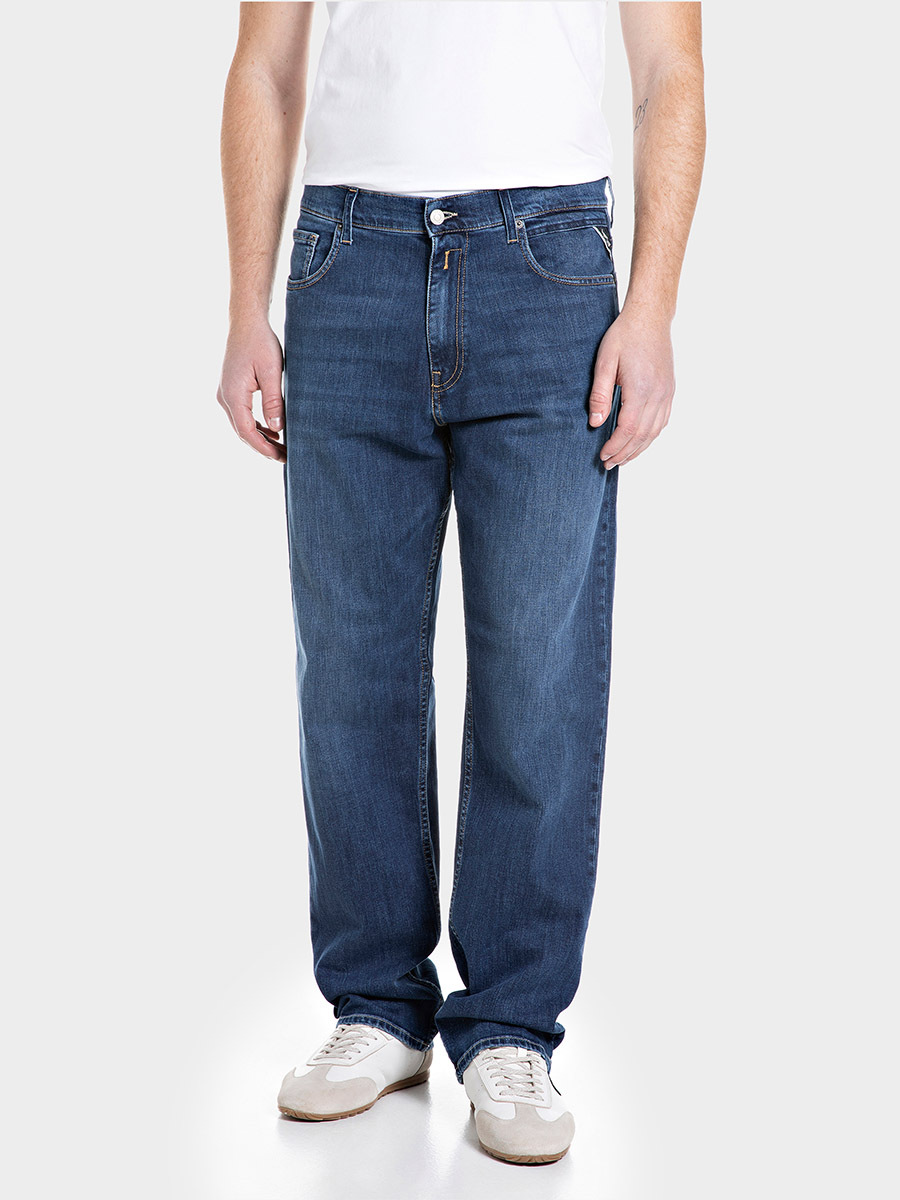 KYRAN 藍色寬鬆丹寧牛仔褲