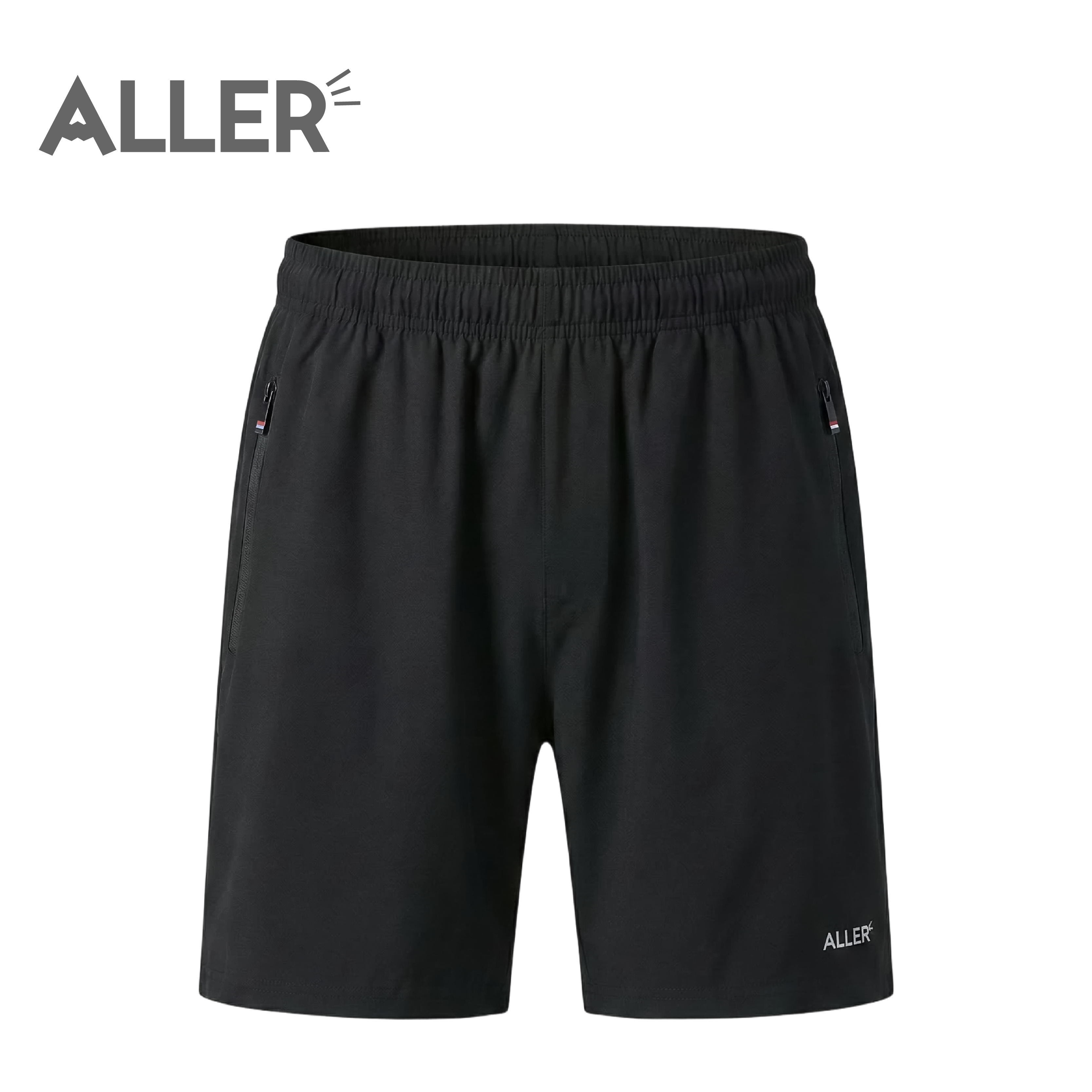 ALLER 宅在家舒適冰涼運動短褲 中性款 (黑色) 運動/排汗透氣/快乾/登山休閒 20CHIF918A