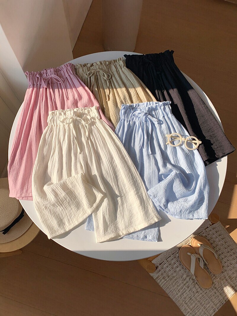 糖果色棉麻寬褲(90-150)