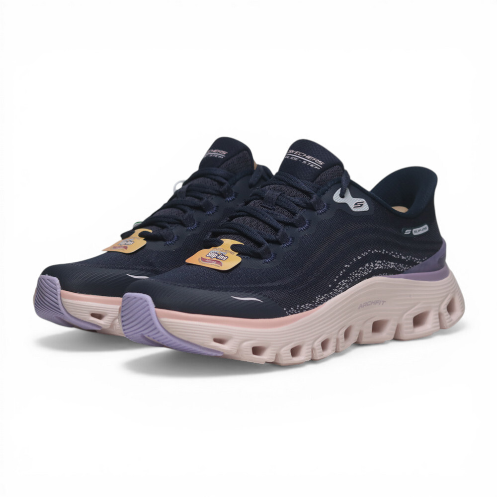SKECHERS 休閒鞋 ARCH FIT 藍紫 瞬穿 足弓 健走鞋 女 150760NVMT