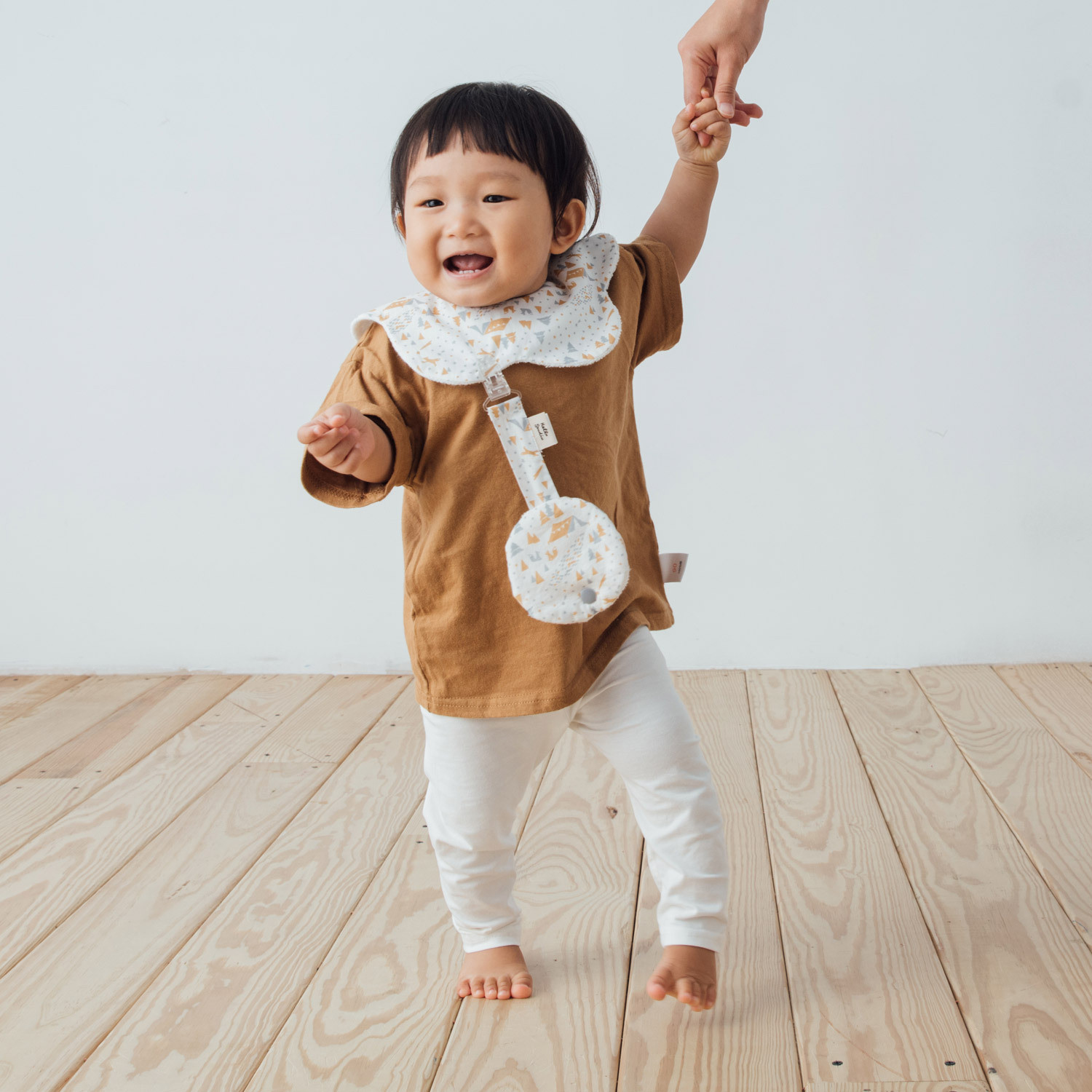 （絕版）奶嘴夾布套組/限定花色/印花樂x你好工作室 - 露營星空