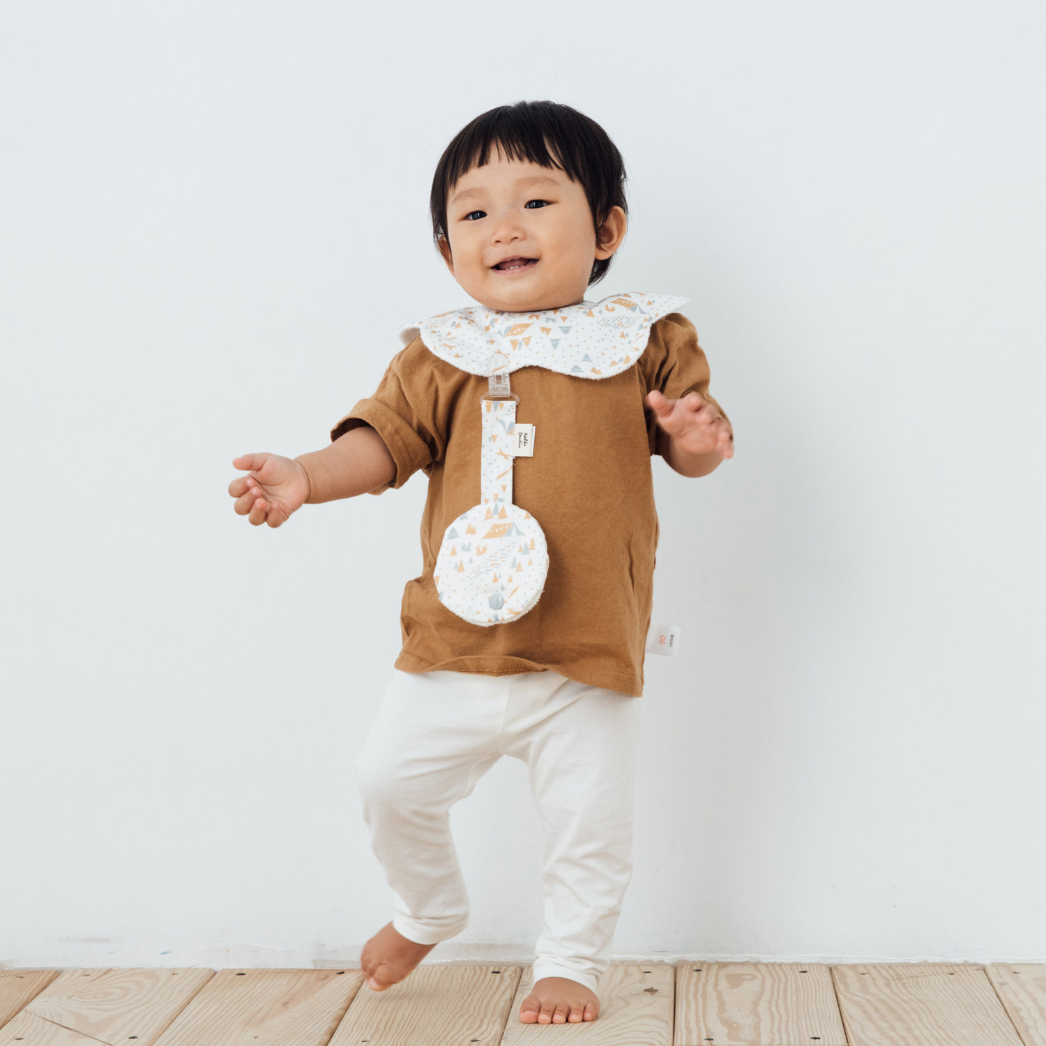 （絕版）奶嘴夾布套組/限定花色/印花樂x你好工作室 - 露營星空