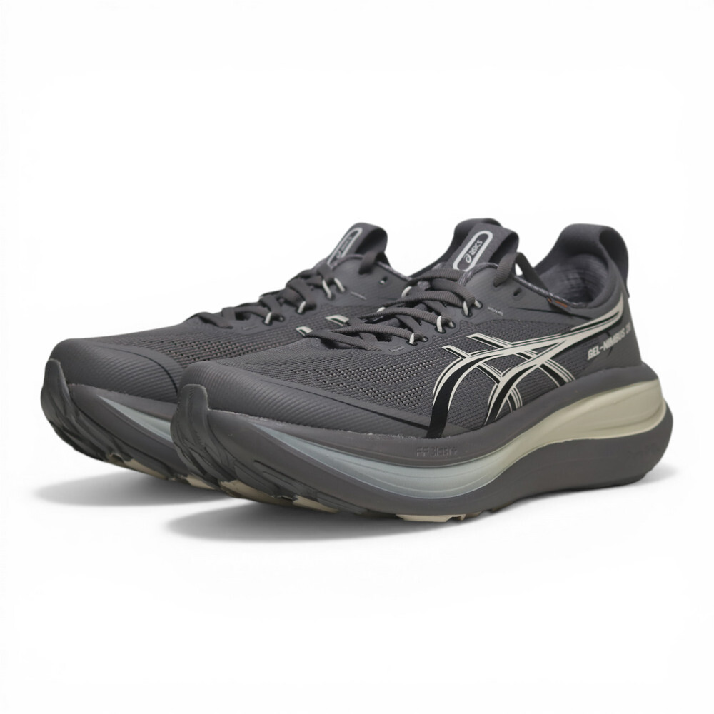 ASICS 慢跑鞋 GEL-NIMBUS 28  灰色 彈力 頂級跑鞋 男 1011C268021