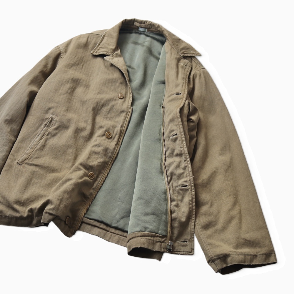 LAST PCS: A.PRESSE 2026 VINTAGE US NAVY N-4 DECK JACKET (26SAP-01-51) - BEIGE SIZE 3 PRE ORDER ITEM (預訂中)