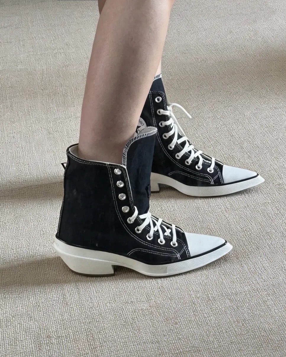CONVERSE CHUCK 70 DE LUXE POINTED HI 尖頭鞋 高跟鞋 黑色 黑奶油 奶油白 米色 焦糖底 女鞋 A13016C / 預購