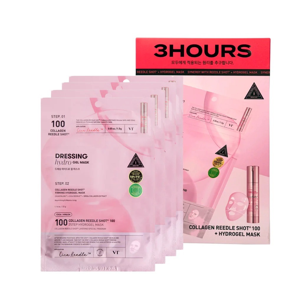 VT 二合一膠原蛋白微針精華水凝膠面膜 (5片)