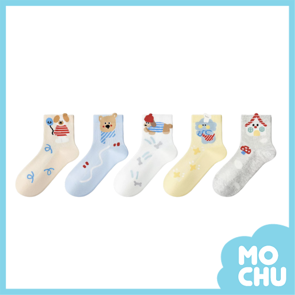 都是條紋網眼透氣襪五入組