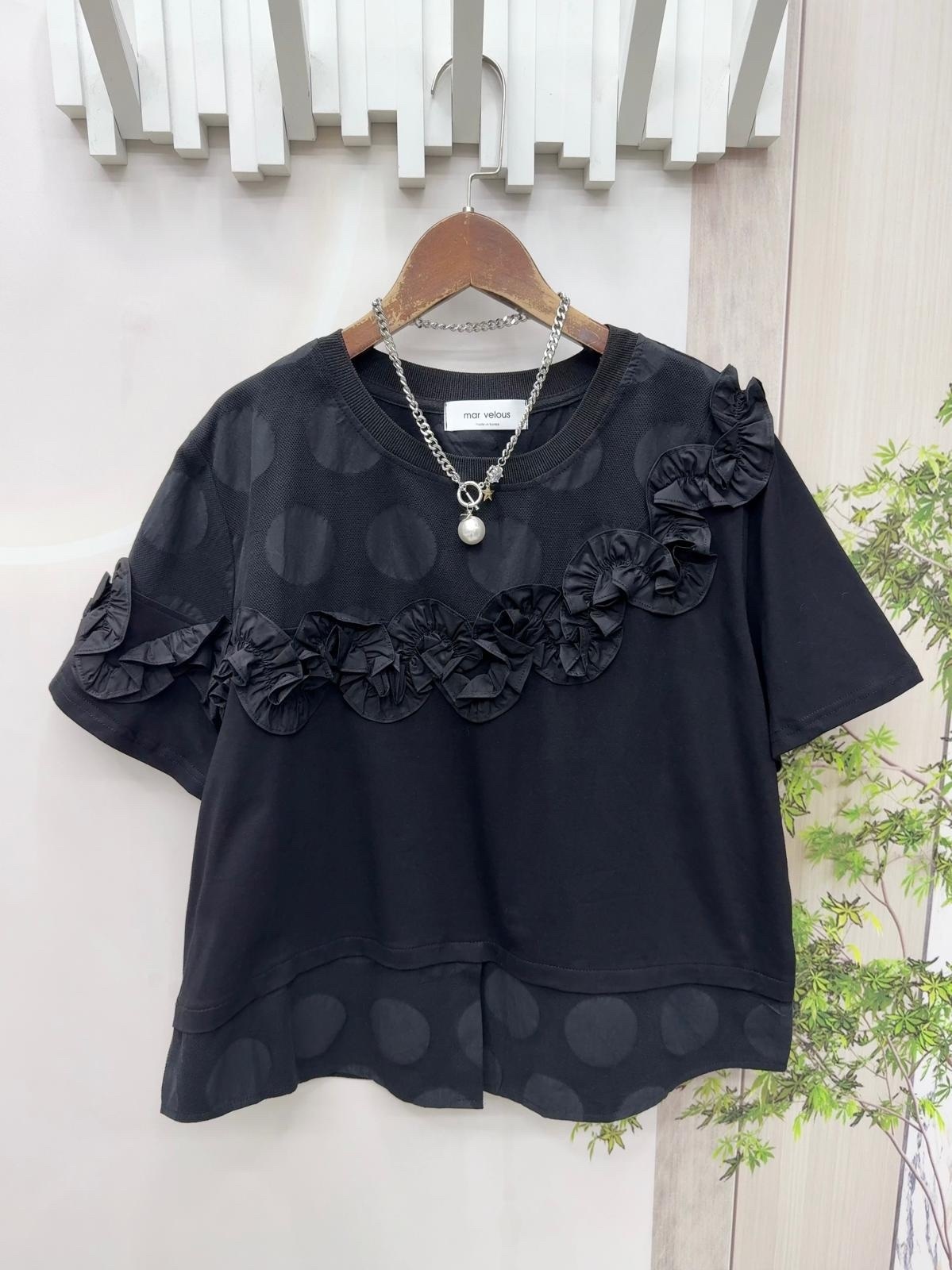 Mar 波鞋點拼ruffle top ~151F