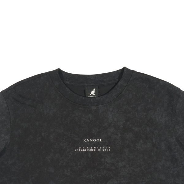 KANGOL 短T 黑灰 夜光圖T 短寬版 短袖 女 6522100620