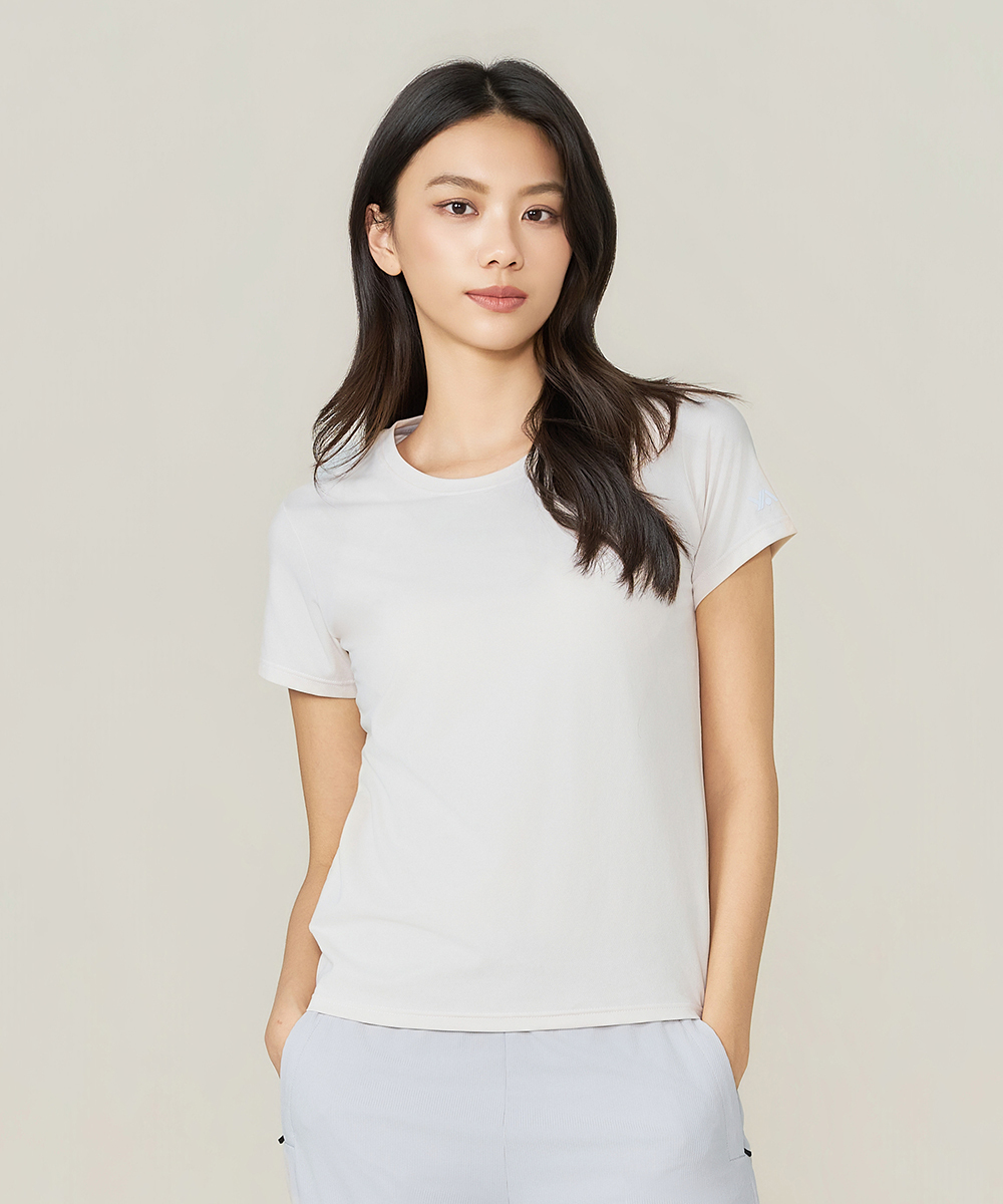 YA系列 高彈棉感女圓領短袖衫 UE0E1926