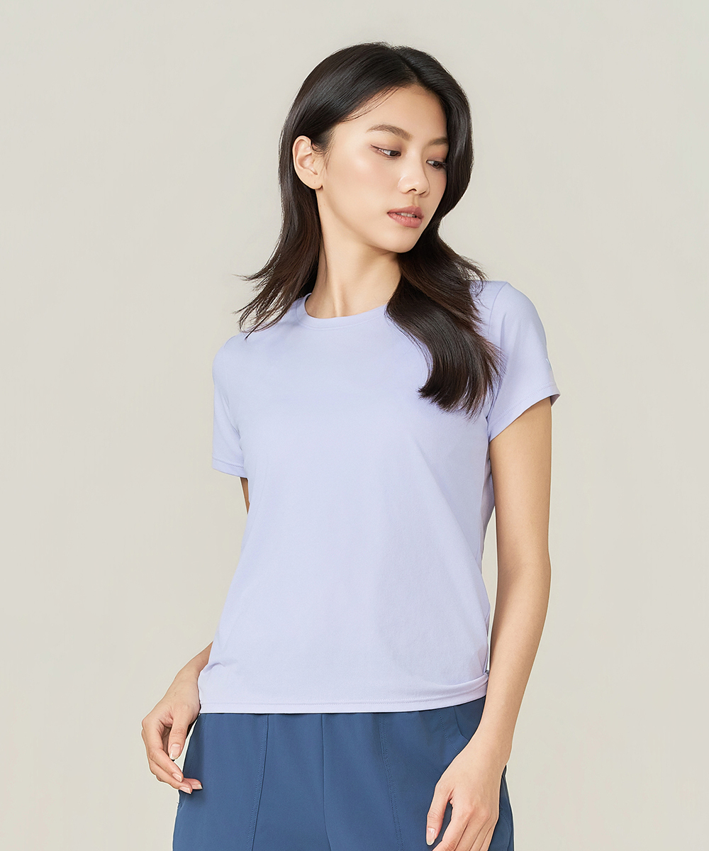 YA系列 高彈棉感女圓領短袖衫 UE0E1926