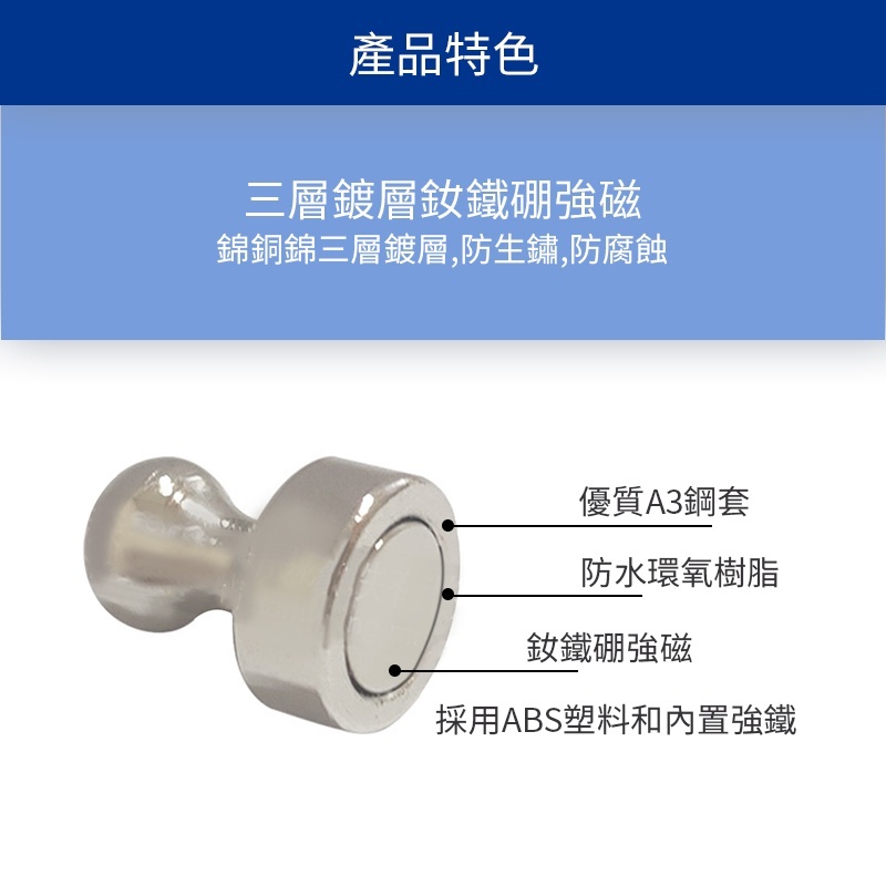 金屬磁圖釘【WJ0138】