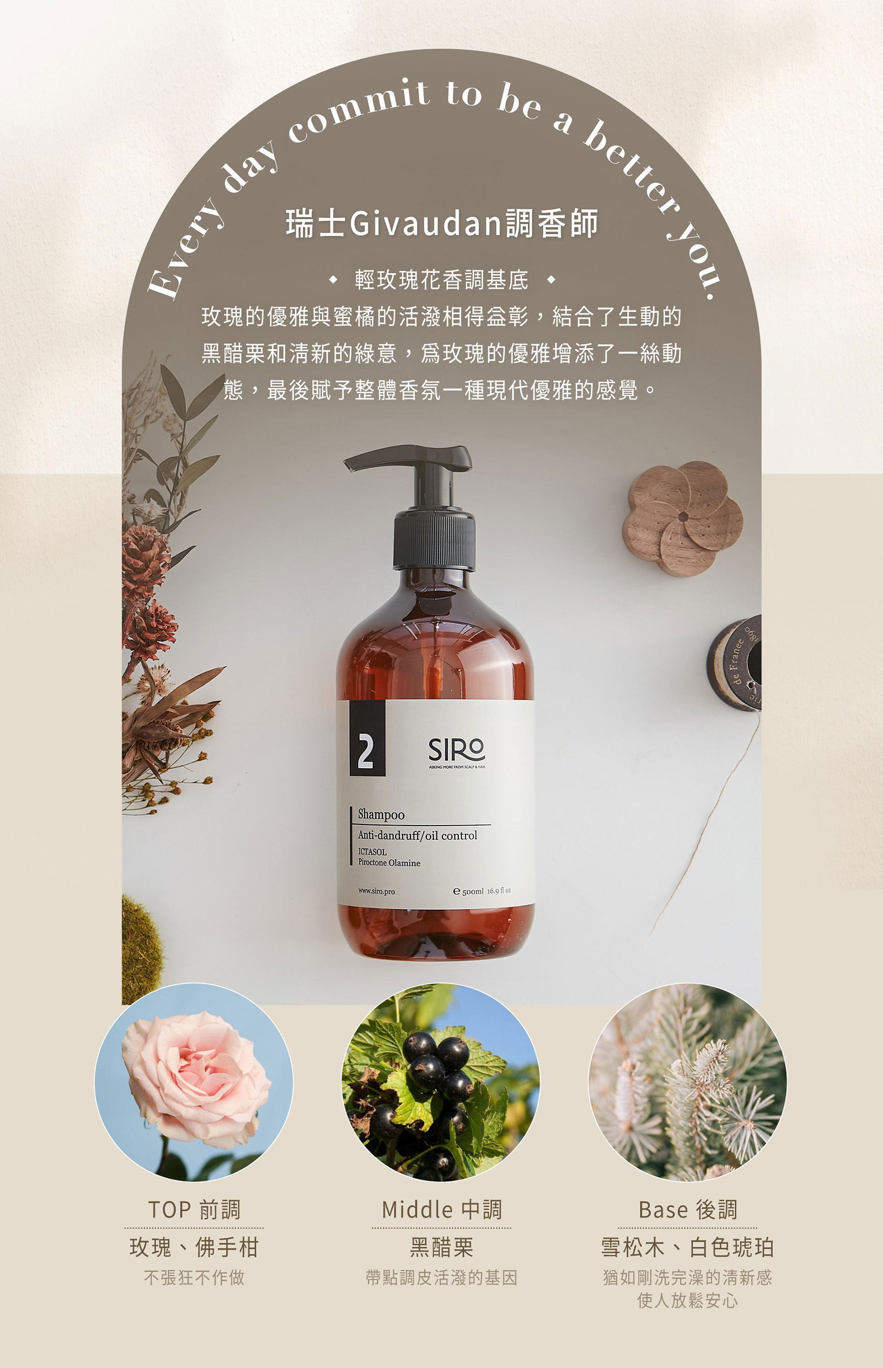 輕玫瑰花香調基底