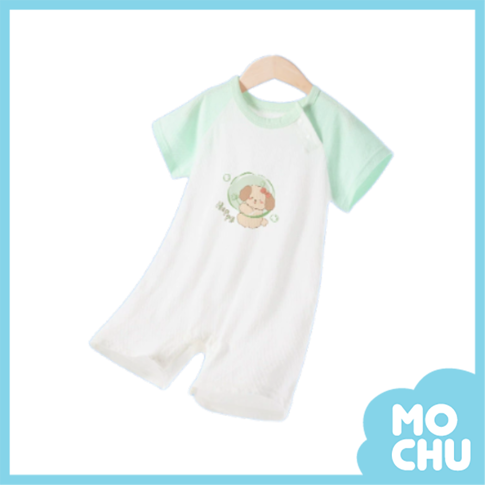 氣泡小狗薄款短袖連身衣