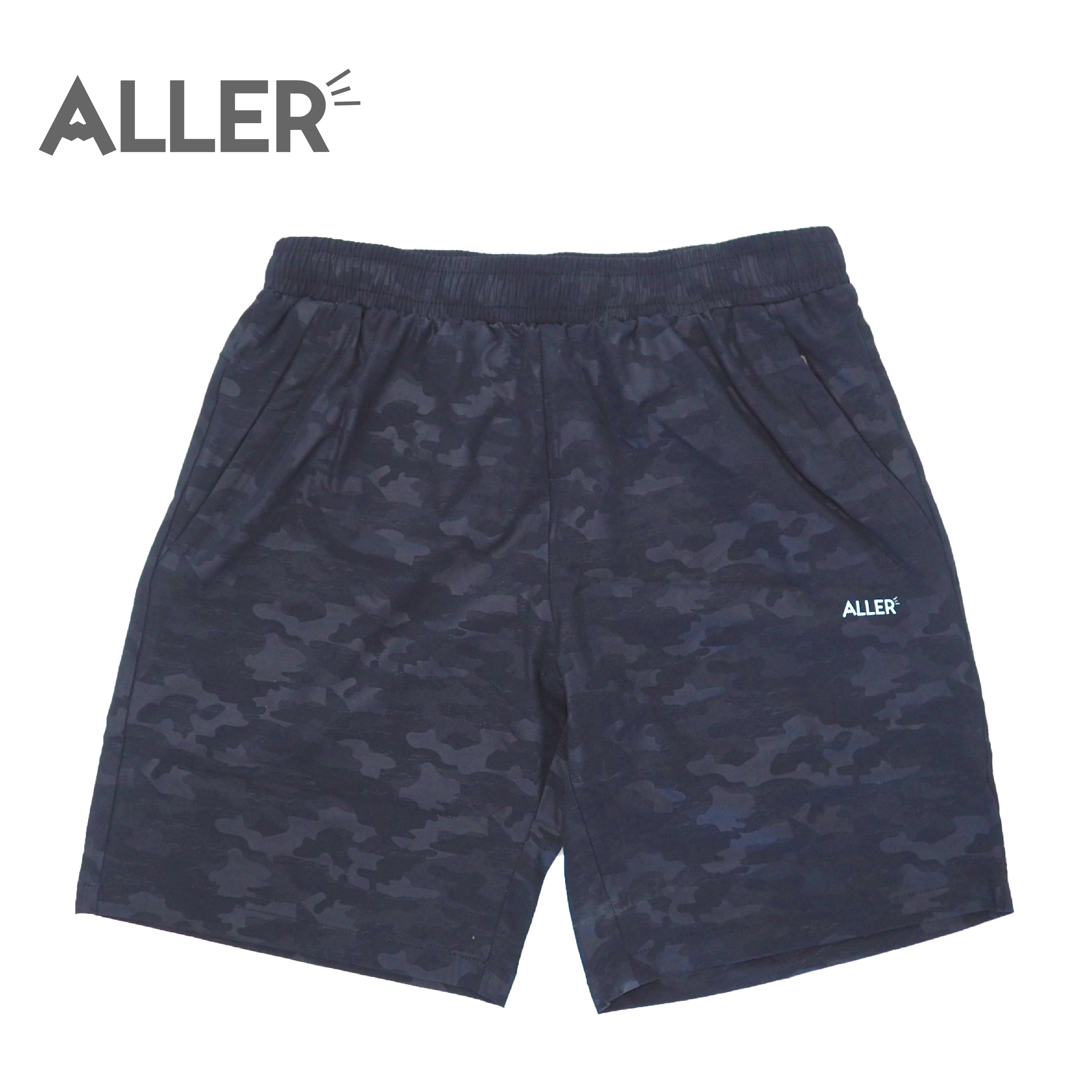 ALLER 迷彩鬆緊排汗短褲 中性款 (3色) 休閒/戶外/日常/透氣 20CZD8851