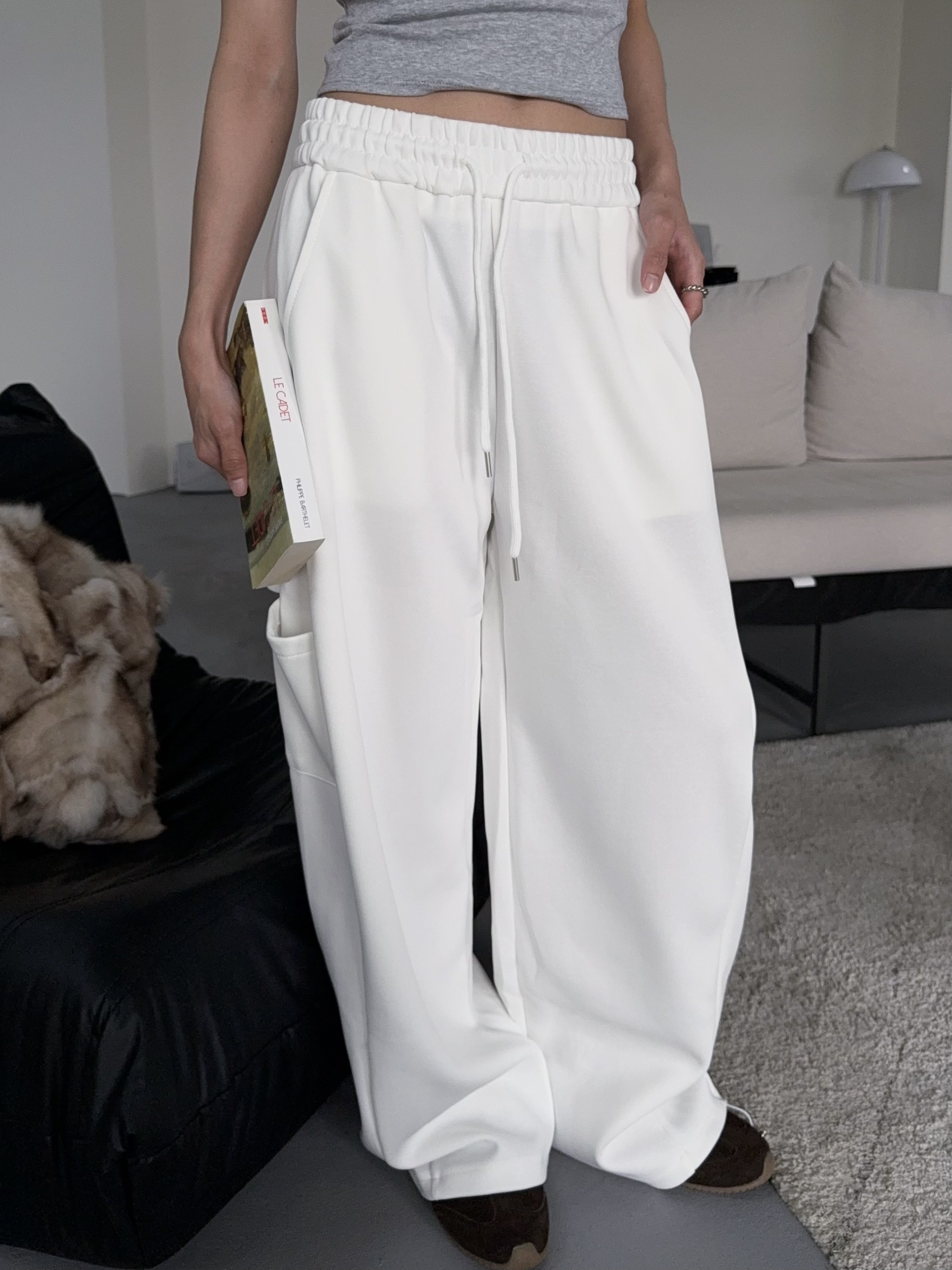 美式側邊大口袋抽繩休閒褲