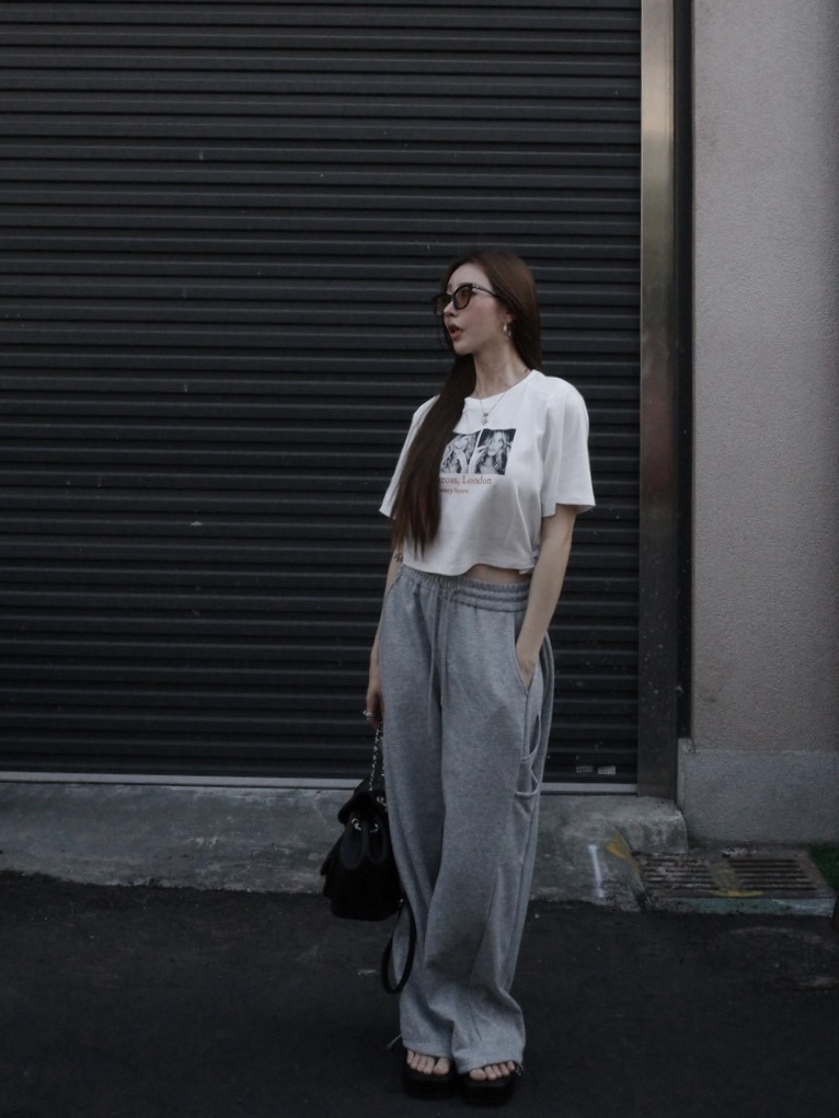 美式側邊大口袋抽繩休閒褲