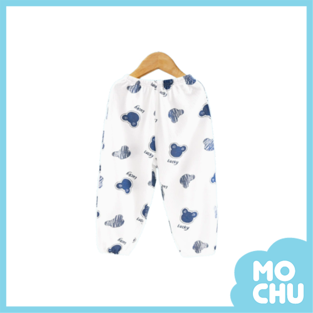 藏藍熊寶網眼透氣防蚊褲