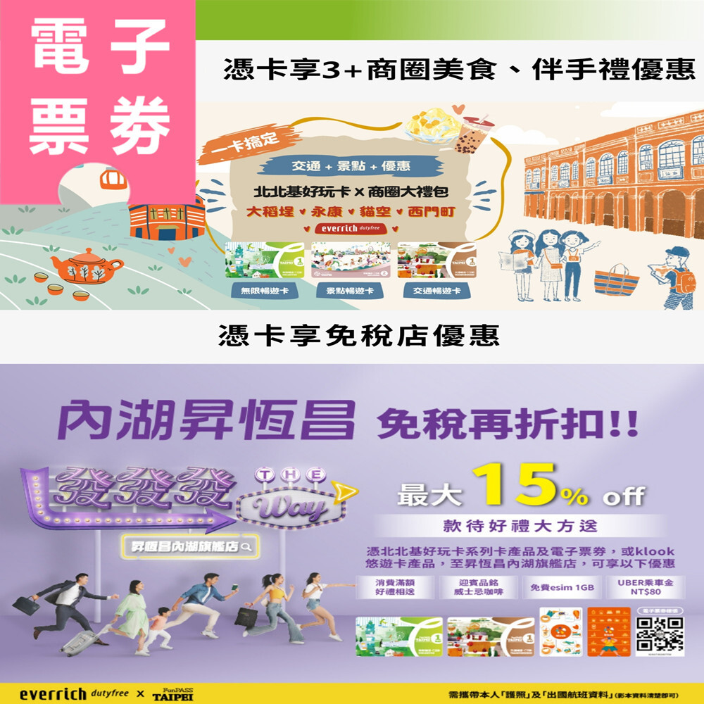 【電子票劵】北北基好玩卡｜無限暢遊三日券 成人 Ⓕ