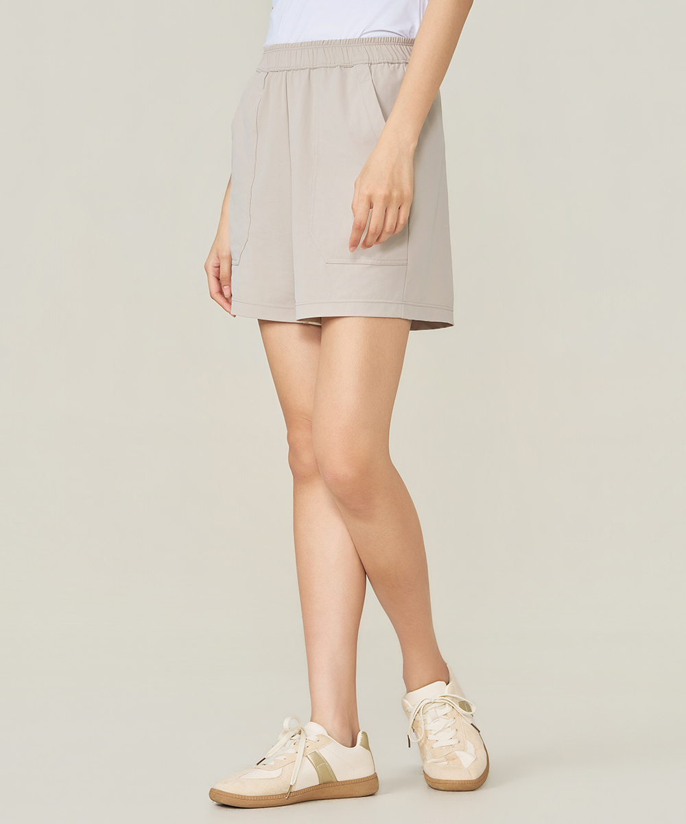 YA系列 特彈涼爽女拉鍊暗袋短褲 UE0Y3426