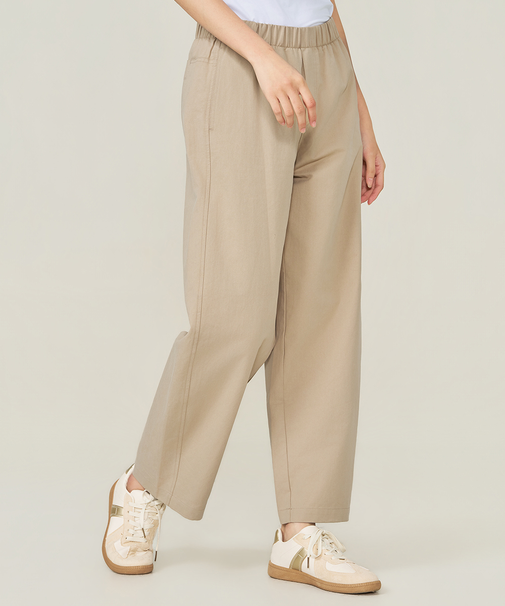 YA系列 休閒棉質女繭型長褲 UE0K2526