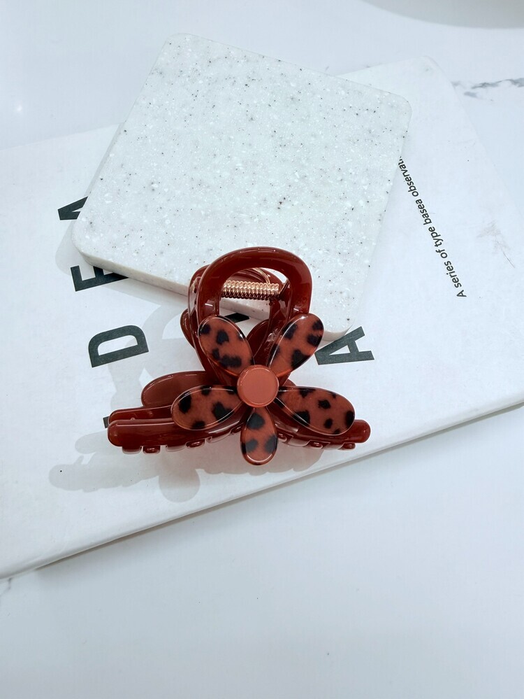 『GD』豹紋五瓣花扭結抓夾