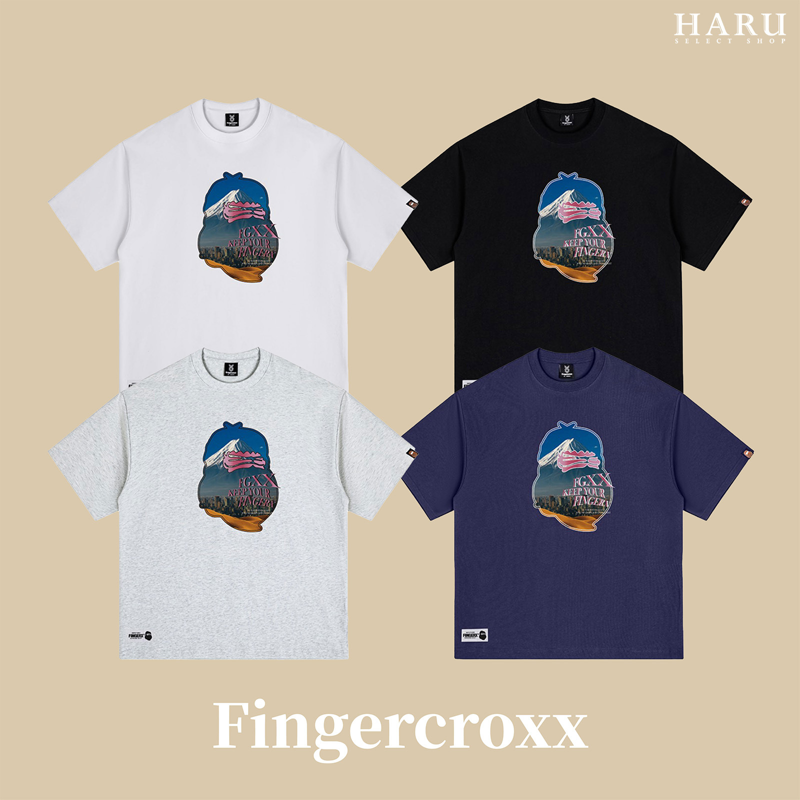 Fingercroxx FGXX  BAPE A BATHING APE 猿人頭 雪山 風景 美式 標語 大LOGO 短袖 T恤 TEE