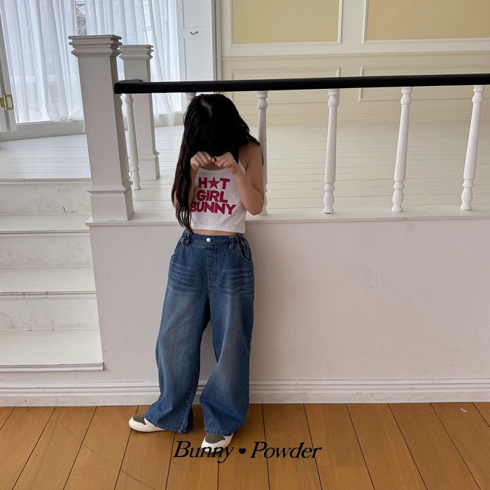 正韓夏BUNNY POWDER 兩色甜辣女孩綁帶背心