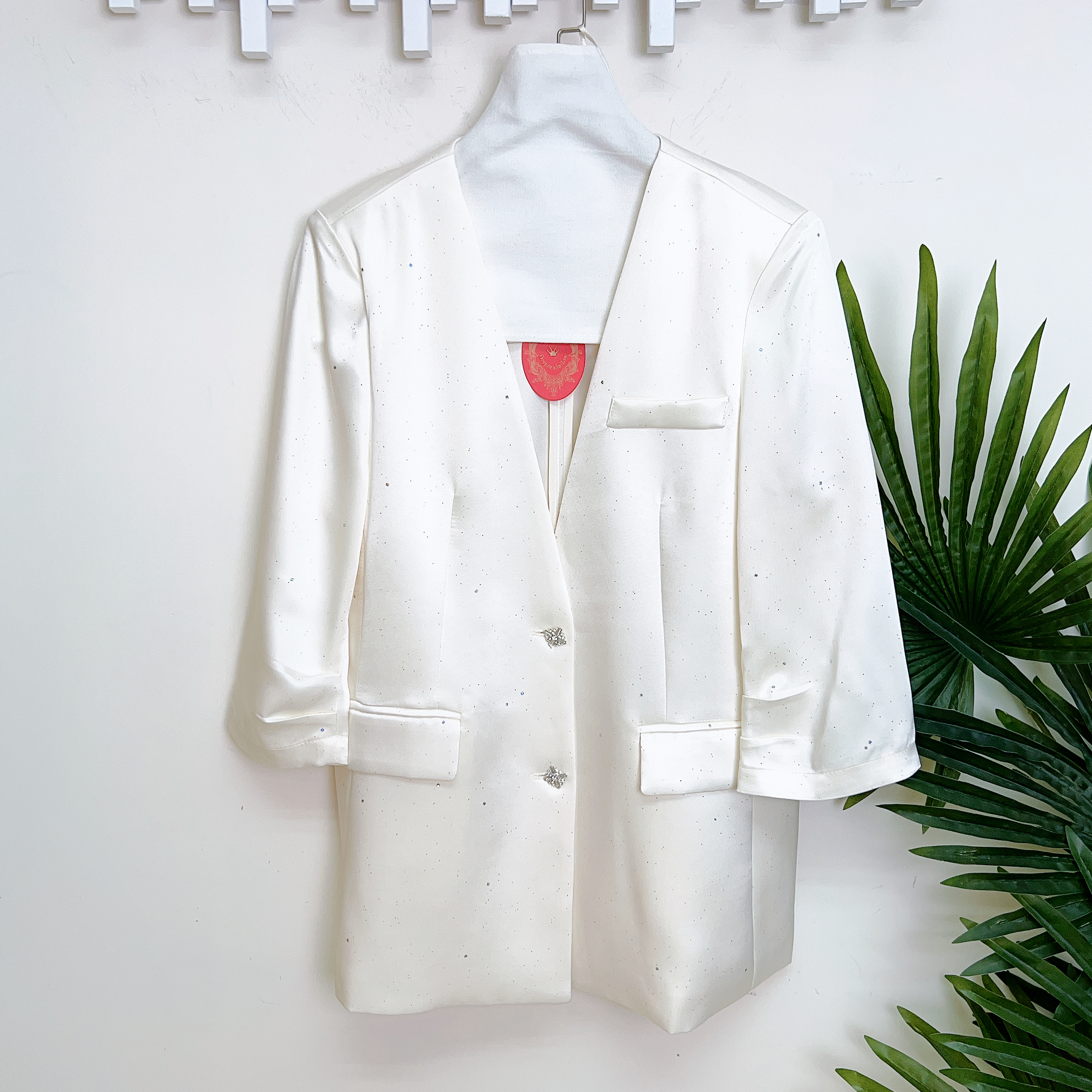 高質滑絲質閃片西裝外套(胸S:36/M:38/L:40吋) J6092 #2603clo