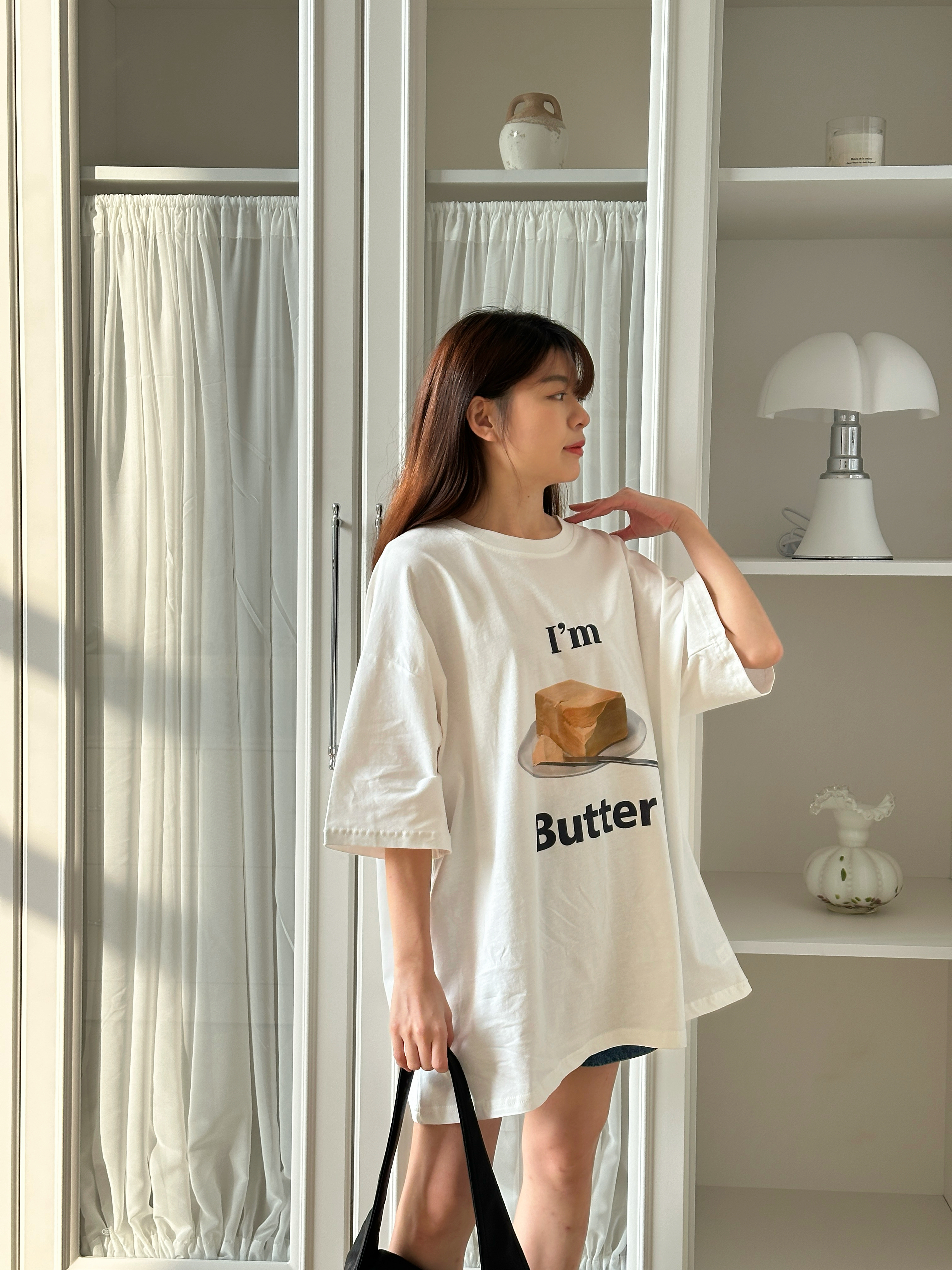 Butter Oversized Tee White-2651TSWHI