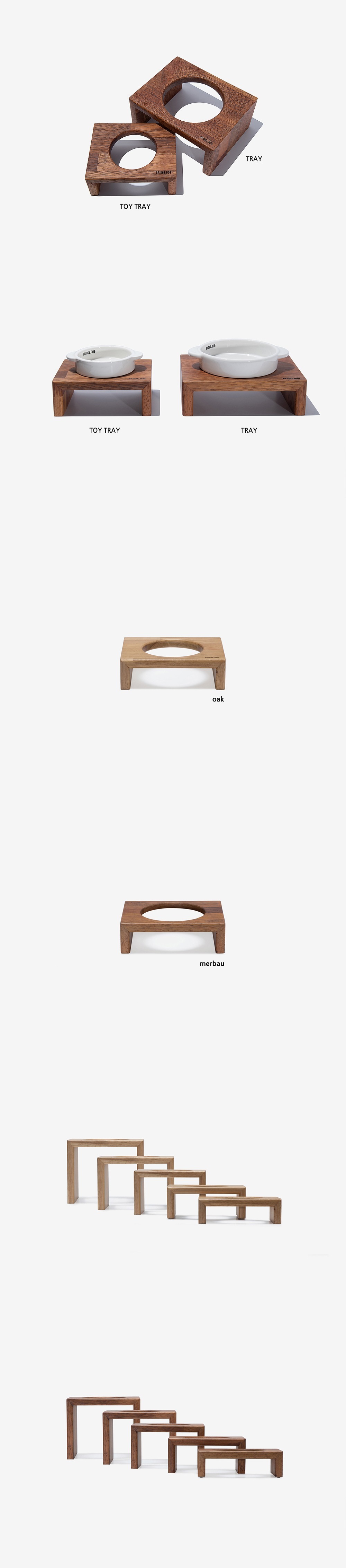 BRIDGE.DOG 單口原木碗架 TOY 6CM （橡木）