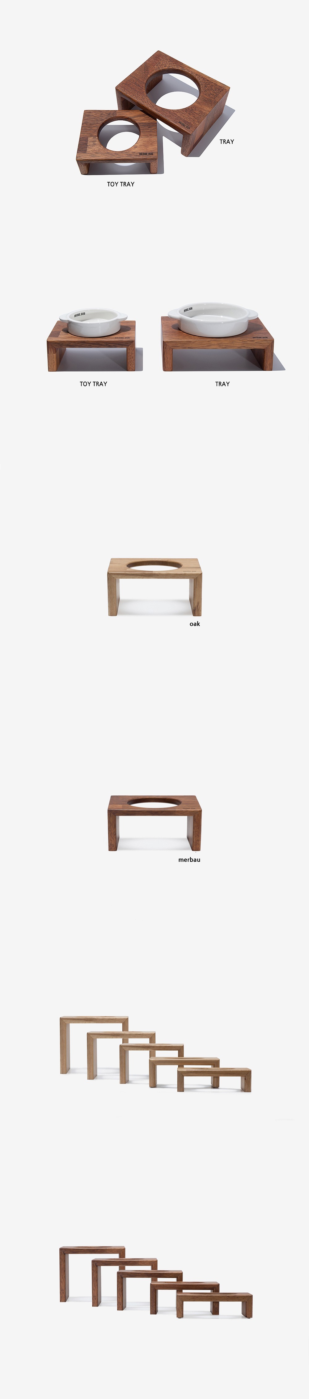 BRIDGE.DOG 單口原木碗架 TOY 9CM（印尼菠蘿格木）