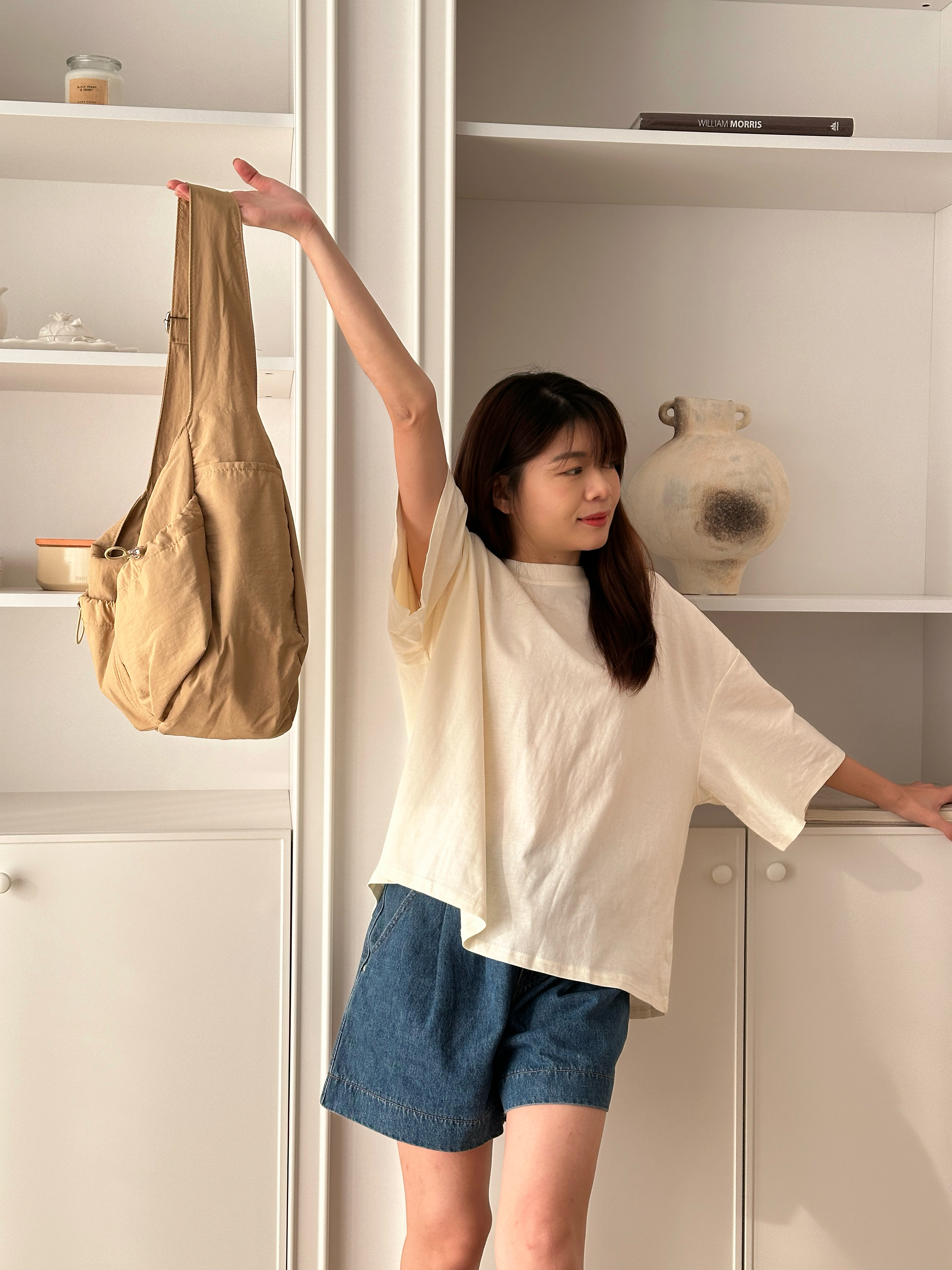 Kelyn Relaxed Tee Beige-2649TSBEI