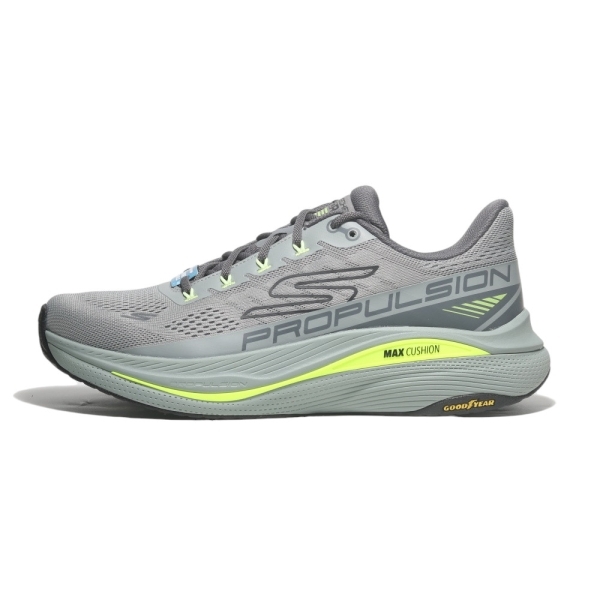 SKECHERS 慢跑鞋 MAX CUSHIONING PROPULSION 灰綠 固特異 男 220509GYMT