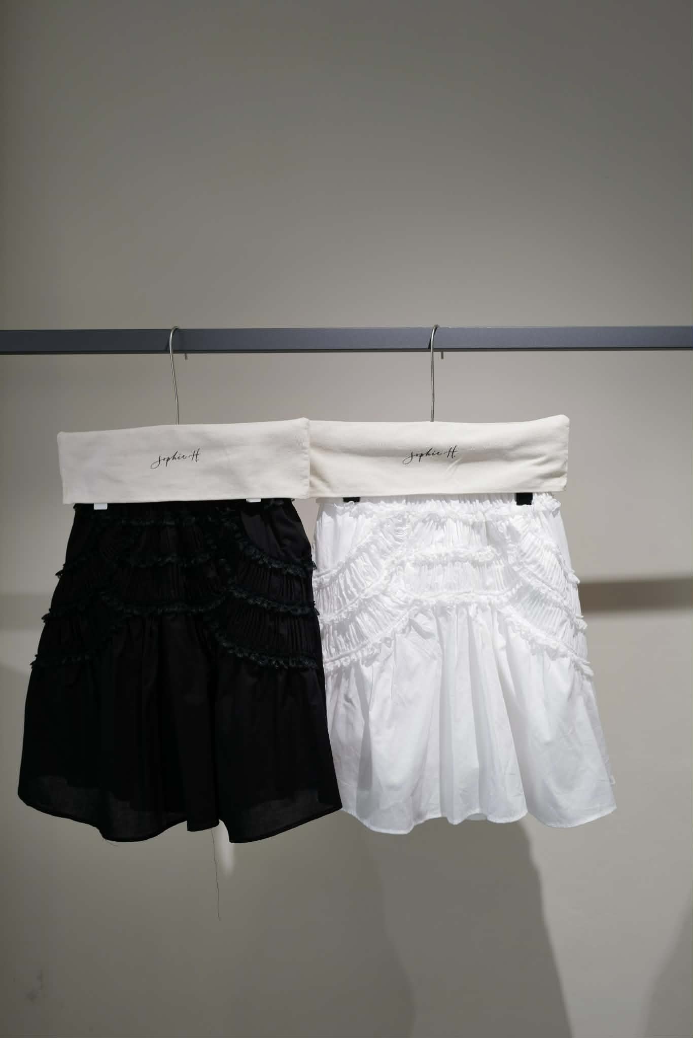 PA43 巴黎浪漫蕾絲抓皺短裙