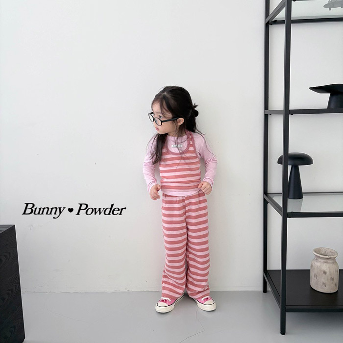 正韓夏BUNNY POWDER 三色疊穿條紋背心