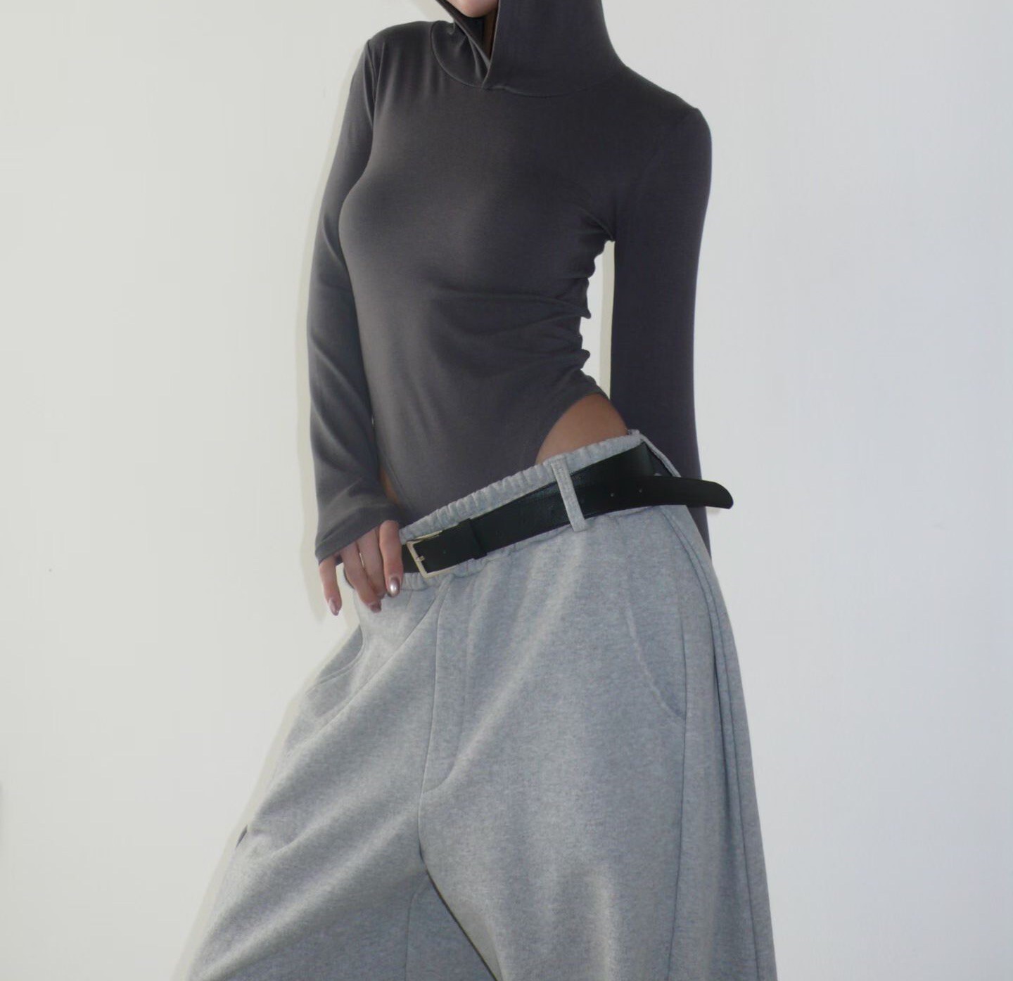 連帽薄棉連身上衣