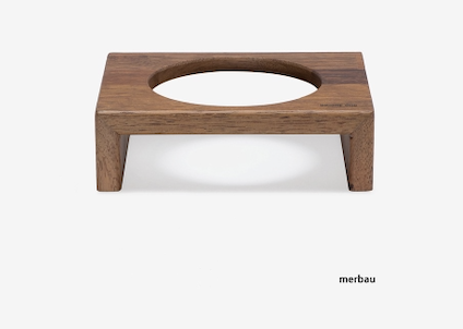 BRIDGE.DOG 單口原木碗架 MINI/BASIC 6CM （印尼菠蘿格木）