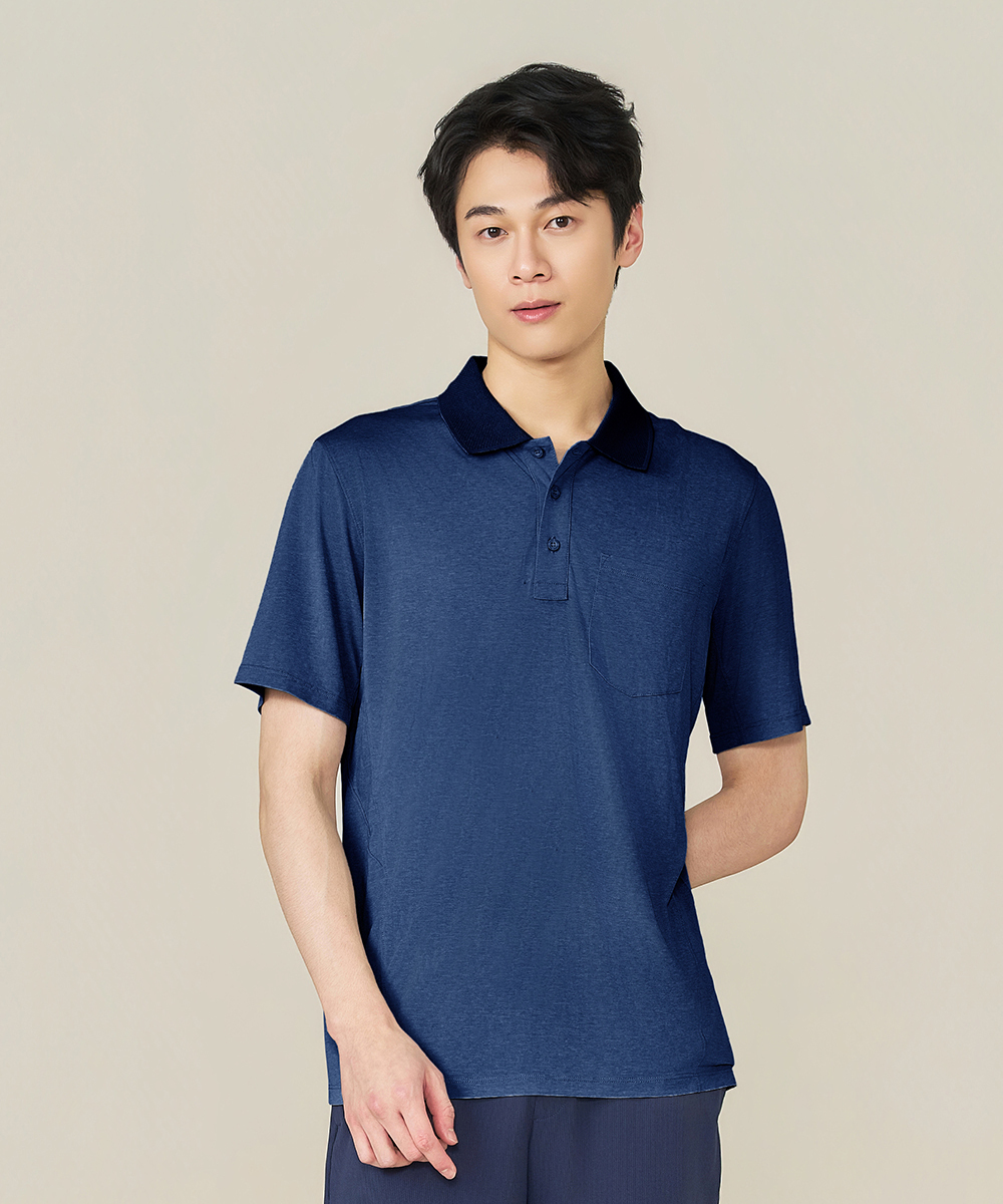 YA系列 快乾柔感男透氣格領POLO UE1X1926