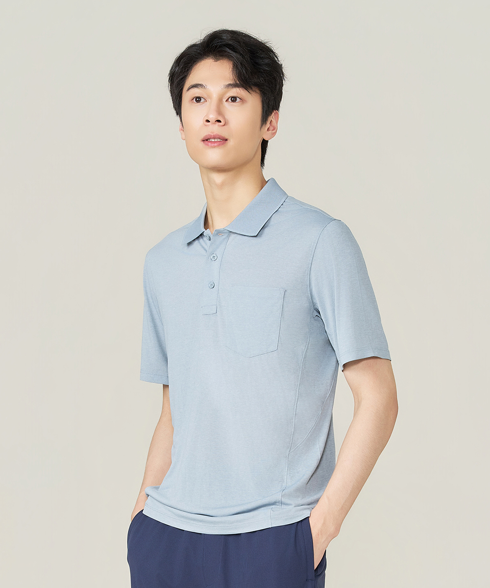 YA系列 快乾柔感男透氣格領POLO UE1X1926