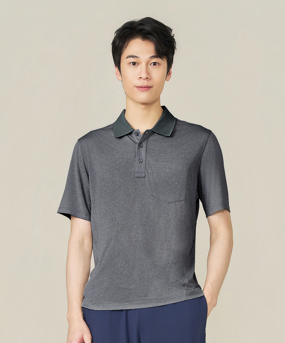 YA系列 快乾柔感男透氣格領POLO UE1X1926